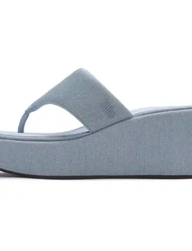 Sandales Compensées Denim Platform Toe Post Light Denim EU 37 - Fitflop - FashionsVida