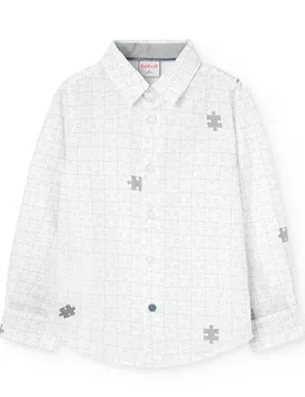 Boboli Camicia A Maniche Lunghe Poplin Printed Print 8 Anni