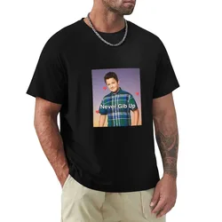 Never Gib Up Meme T-Shirt Breathable Mesh Panel T-Shirt