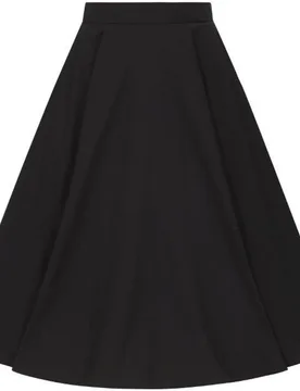 Rock knielang - Abi 50s Skirt - XS bis 4XL - für Damen - Größe 3XL - schwarz - Frauen - female - Hell Bunny - FashionsVida