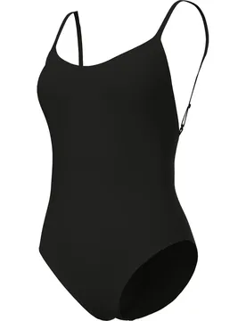 Essentials Damen Badeanzug, schwarz L