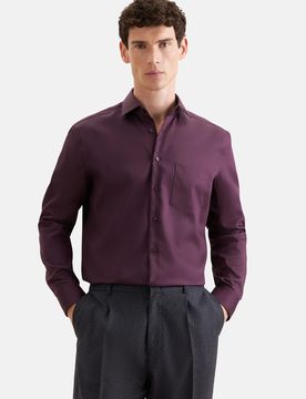Regular Business Hemd Uni Rot 42