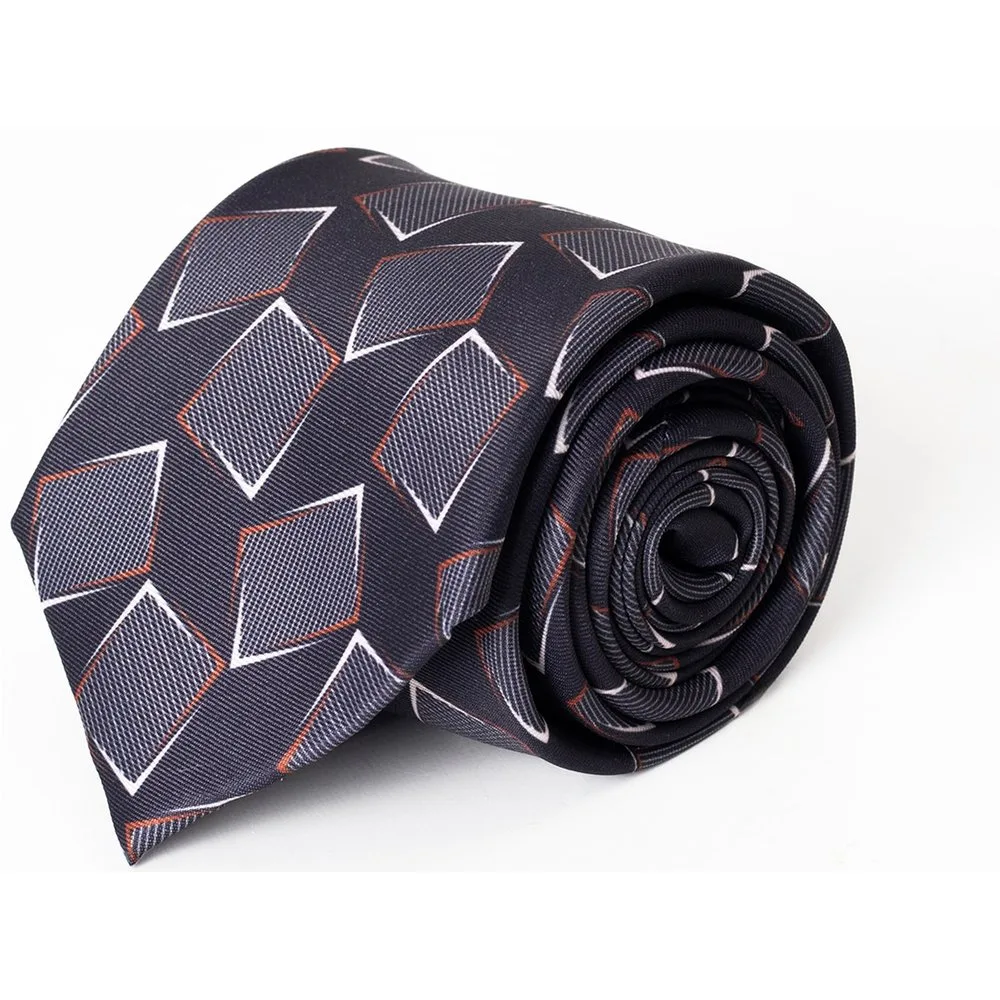Corbata estampado geométrico rombos de hombre - PuroEgo - FashionsVida