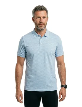 Polo A Maniche Corte Luis Aop Cashmere Blue 2XL