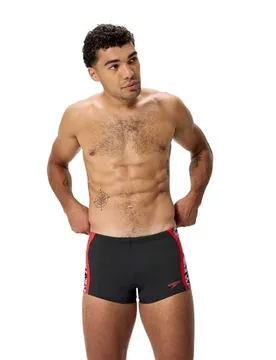 Hyperboom Splice Swimming Boxer Anthracite / High Risk Red UK 32 Men - Speedo - FashionsVida