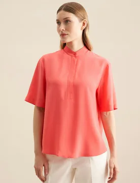 Shirtbluse Uni Rosa/Pink 36 - Seidensticker - FashionsVida