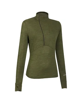 Zipshirt funzionale da donna Alexandra verde scuro 42 - LaMunt - FashionsVida