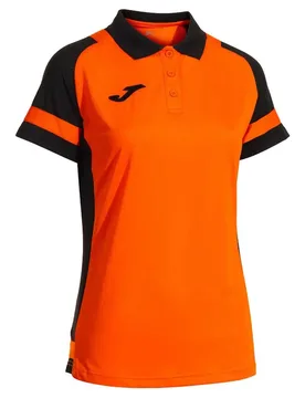 Lider Short Sleeve Polo Orange / Black S - Joma - FashionsVida