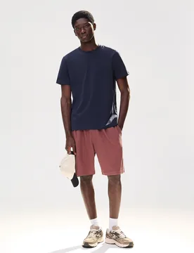 Bermuda Molleton Texturé M Grenat - Bershka - FashionsVida