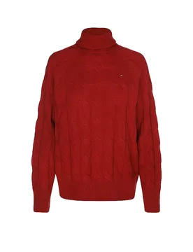 Rollkragenpullover rot XL damen - Tommy hilfiger - FashionsVida