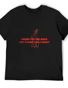 Chappell Roan I Heard You Like Magic I Got a Wand and a Rabbit T-Shirt T-shirts man plain shirts graphic tee men - Aliexpress - FashionsVida