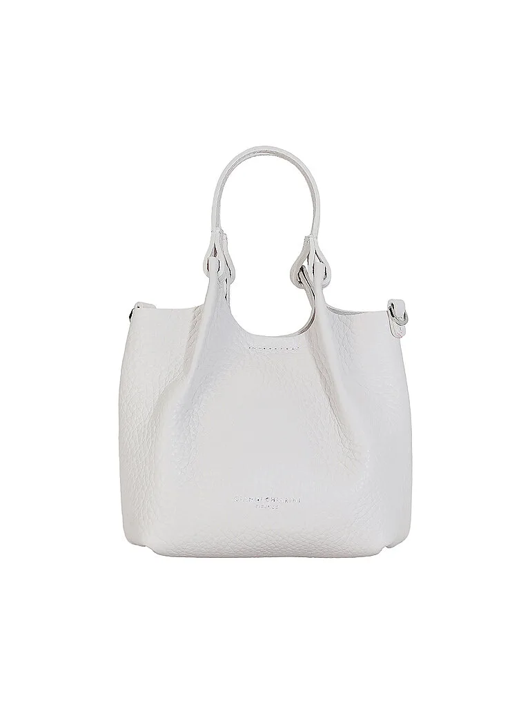 Sac en cuir - Hobo Bag DUA Small blanc - GIANNI CHIARINI - FashionsVida