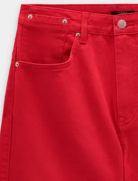Vaqueros campana de mujer 100% algodón con bolsillos en liso - Parfois - FashionsVida