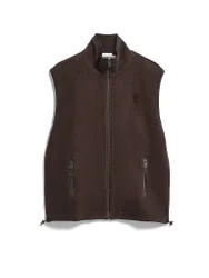 Chaleco de forro polar para mujer marrón L