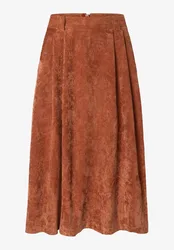 Soft Corduroy Midi Skirt female
