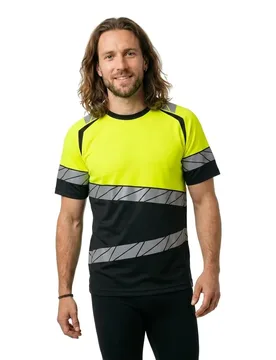 T-shirt à Manches Courtes Accelerate Safe Black / Hi-Vis Yellow S - MASCOT - FashionsVida