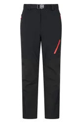 Winter Forest Fleece Lined Mens Trousers - Short Length - Black - Black - Size: W42