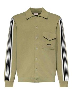 Overshirt In Maglia Di Viscosa Con Logo