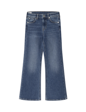 Para niña. PG201677IC4 Jeans Slim Fit Flare (10años= 140cm), Casual, Algodón, Denim, moda infantil