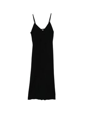 Spaghetti Strap Cashmere V-Neck Dress