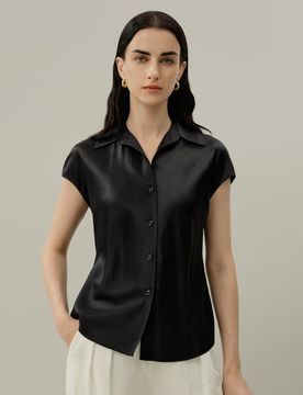 Donna Camicia Seta Lavabile Lusso XL