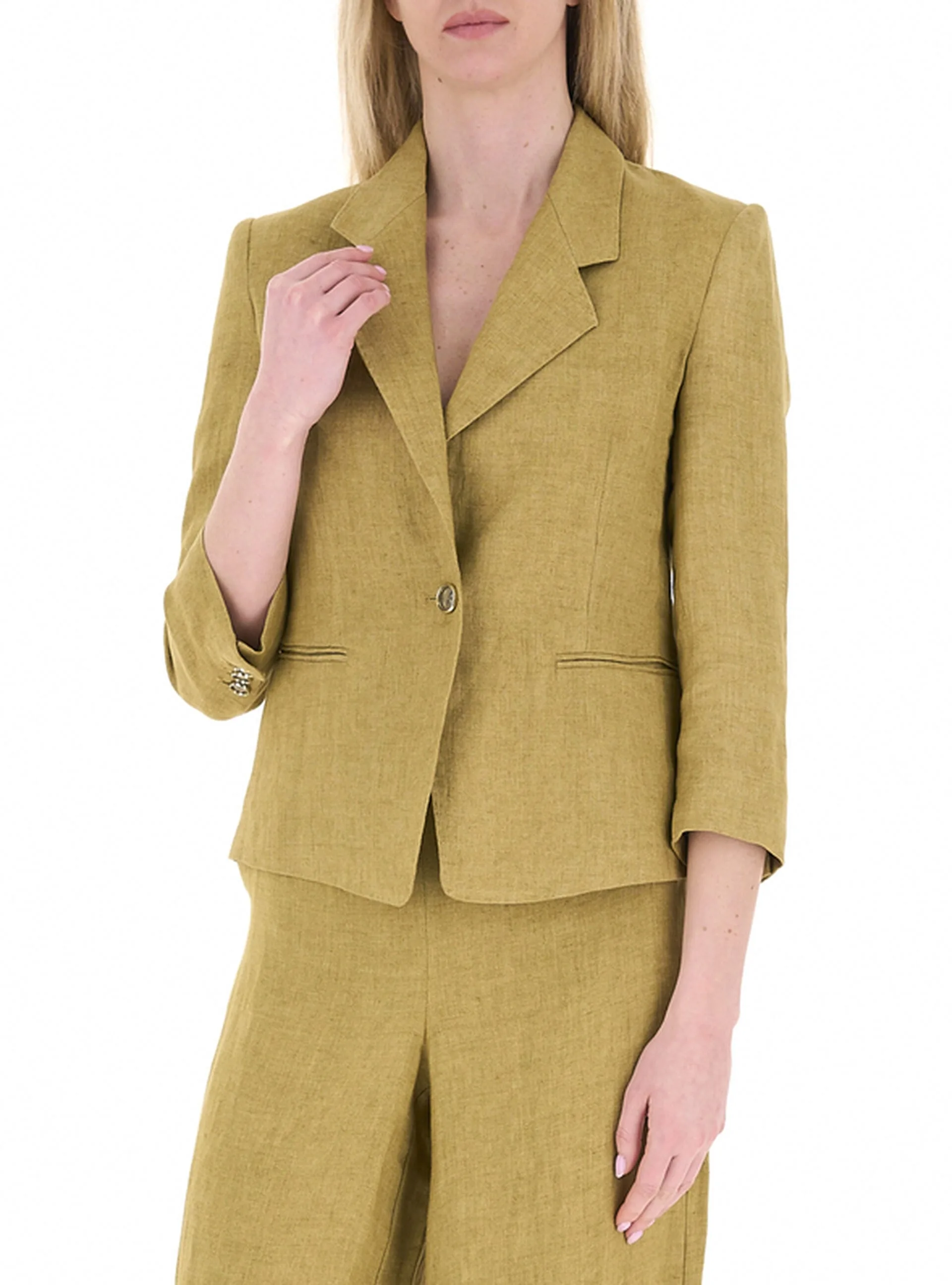 Marella Blazer in lino MIELE 46 - Marella - FashionsVida