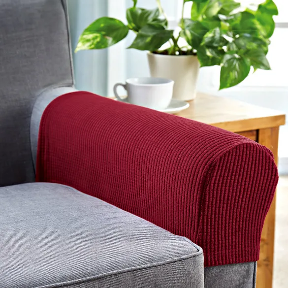 Armlehnenbezug mit Stretch burgund - Eldo - FashionsVida