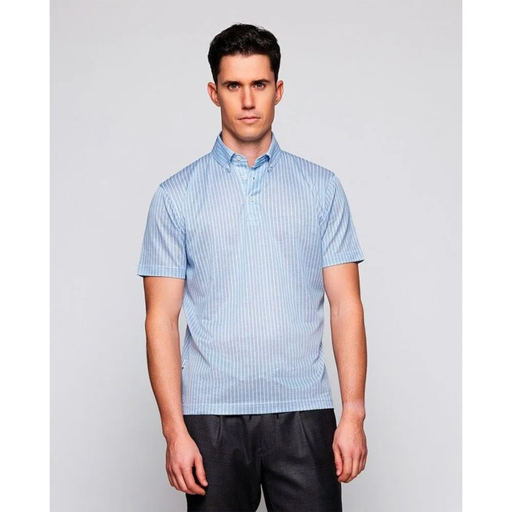 Polo de hombre manga corta cuello con botones - Mirto - FashionsVida