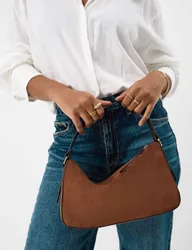 Faux Suede Grab Bag Tan female