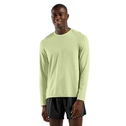 Crew Essential Seamless Long Sleeve T-shirt Shadow Lime Melange L Men