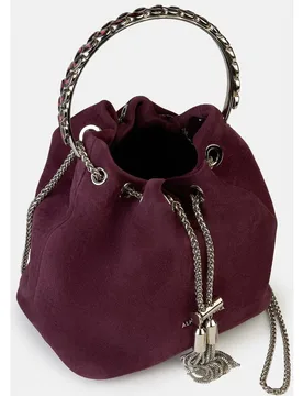 Bandolera de mujer tipo bombonera de piel con asa de cadena - Alma en Pena - FashionsVida