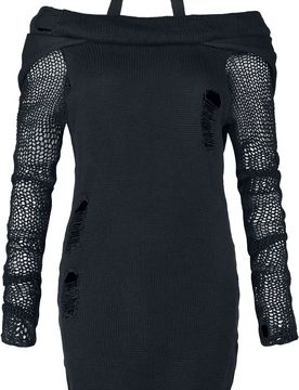 Gothic Strickpullover - Absence of Light Top - XS bis XXL - für Damen - Größe S - schwarz - Frauen - female