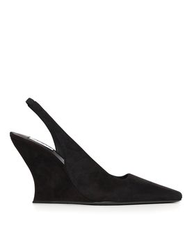 Slingback in camoscio ondulato