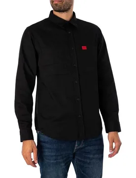 Hugo Camicia A Maniche Lunghe Egrin 1026103 Black 2XL - Hugo Boss - FashionsVida