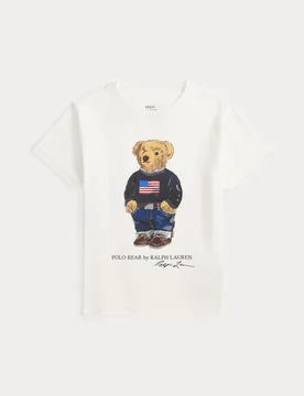T-shirt bianca Polo con stampa Polo Bear - Ralph Lauren - FashionsVida