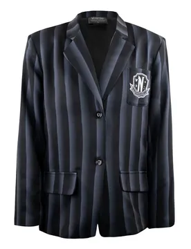 Mercredi Nevermore Academy Veste Blazer à Rayures Noires Costume Multicolor S unisex