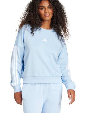 Essentials 3-stripes french terry sudadera mujer Azul (XL)