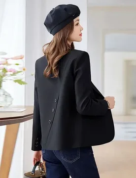 Luxury Women Blazer Black Suit Long Sleeve Office Ladies Clothing Korean Chic Spring Autumn Jacket Coat Button Khaki Blazer New - Aliexpress - FashionsVida