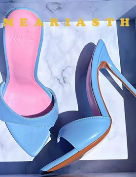 Pointed Toe Women's High Heels 2025 Summer New Sexy Feather Decoration Simple Stiletto Slippers Fashion Banquet Open Toe Mules - Aliexpress - FashionsVida