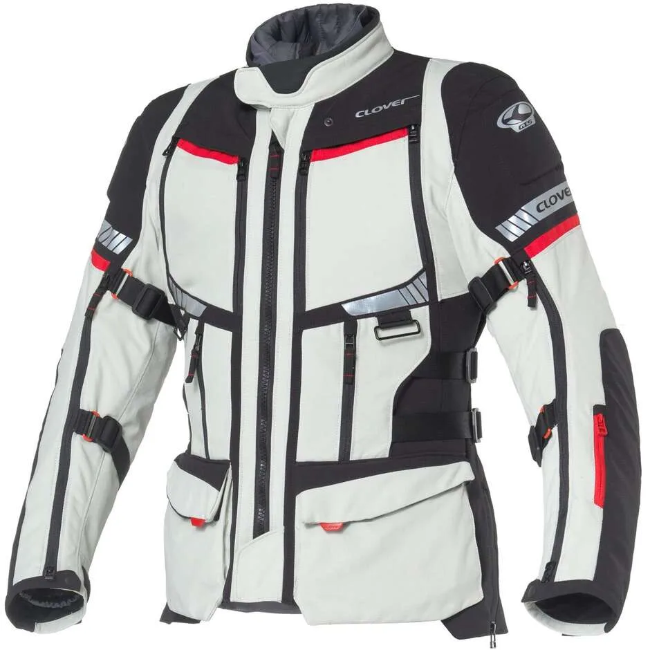 Giacca Moto GTS 5 WP Nero Grigio taglia 4XL - Clover - FashionsVida