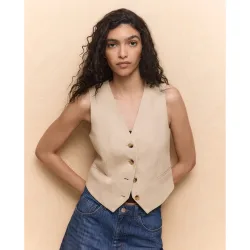 Chaleco de mujer con lino