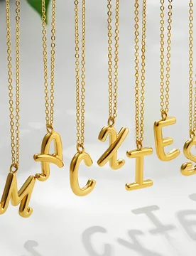 Creative Vintage Lowercase Initial Letter Pendant Necklace for Women 18k Gold Plated A-Z Alphabet Collar Jewelry Gift for Her - Aliexpress - FashionsVida
