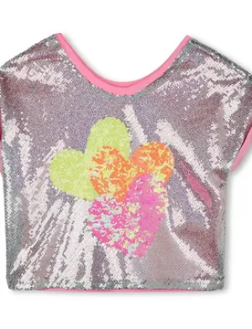 T-shirt à Manches Courtes U20879 Silver Lame 3 Années Fille
