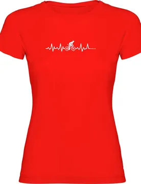 Maglietta A Maniche Corte Biking Heartbeat Red - Kruskis - FashionsVida