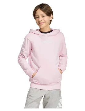 Felpa Con Cappuccio Essentials Clear Pink / White 11-12 Anni - Adidas - FashionsVida