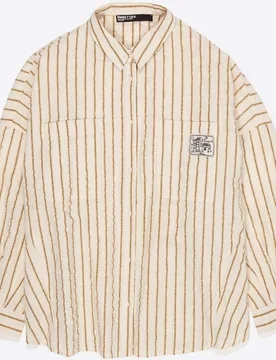 Camisa de mujer oversize algodón textura rayas - Bimba y Lola - FashionsVida