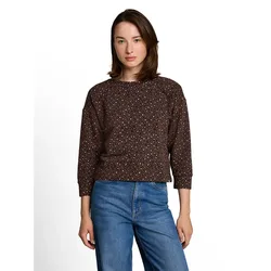 Maglione 1052367 Brown Black Leo Print M