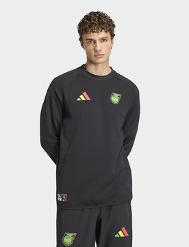 Mens Felpa Tiro Tech Crew Giamaica x Bob Marley - Nero, nero nero Uomo taglia XS