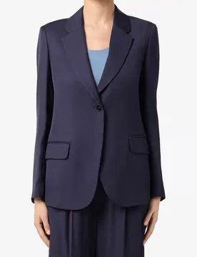 MARELLA giacca misto lino donna blu - Marella - FashionsVida