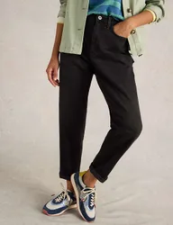 Freya Mid Rise Straight Leg Jeans Black female